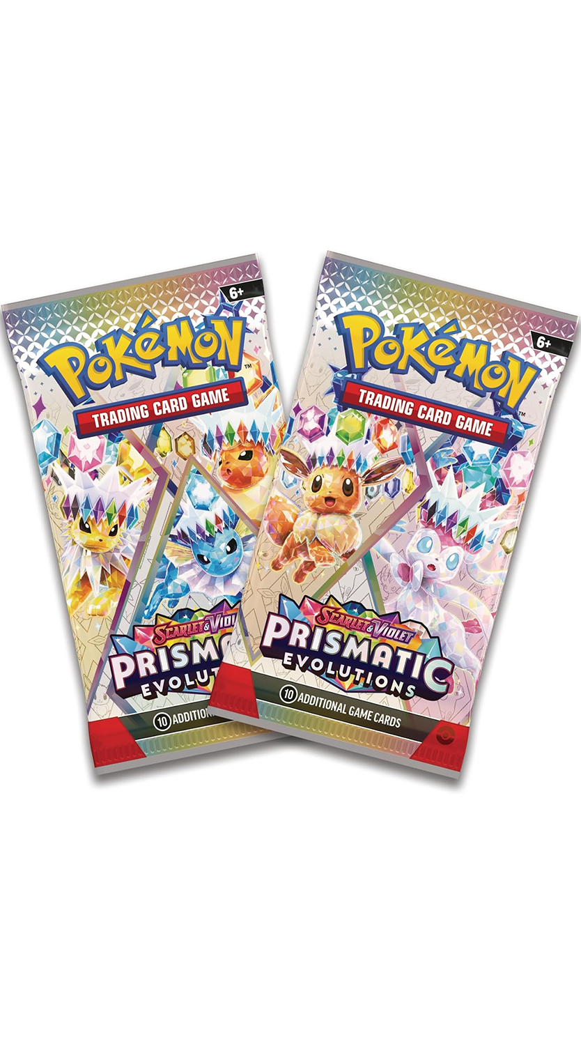Pokemon TCG: Scarlet & Violet —Prismatic Evolutions Mini Tin - Vaporeon (2 Booster Packs & 1 Coin)