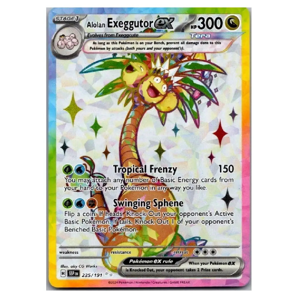 Alolan Exeggutor ex 225/191 Surging Sparks Card