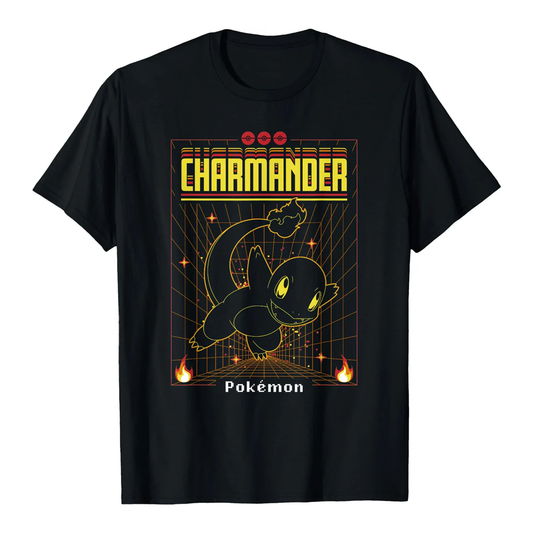 Pokémon Charmander 3D Grid Schematic T-Shirt