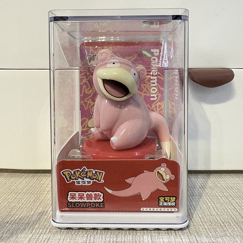 Original Pokemon Anime Action Figure Blind Box 6pcs/set Adorable Doll With Acrylic Display Case Pikachu Psyduck Dragonite Gengar
