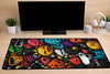 Abstract "Monster Doodle" XXL Gaming Mousepad – 24" x 12" Pop Art Streetwear Desk Mat - Poketcg.in