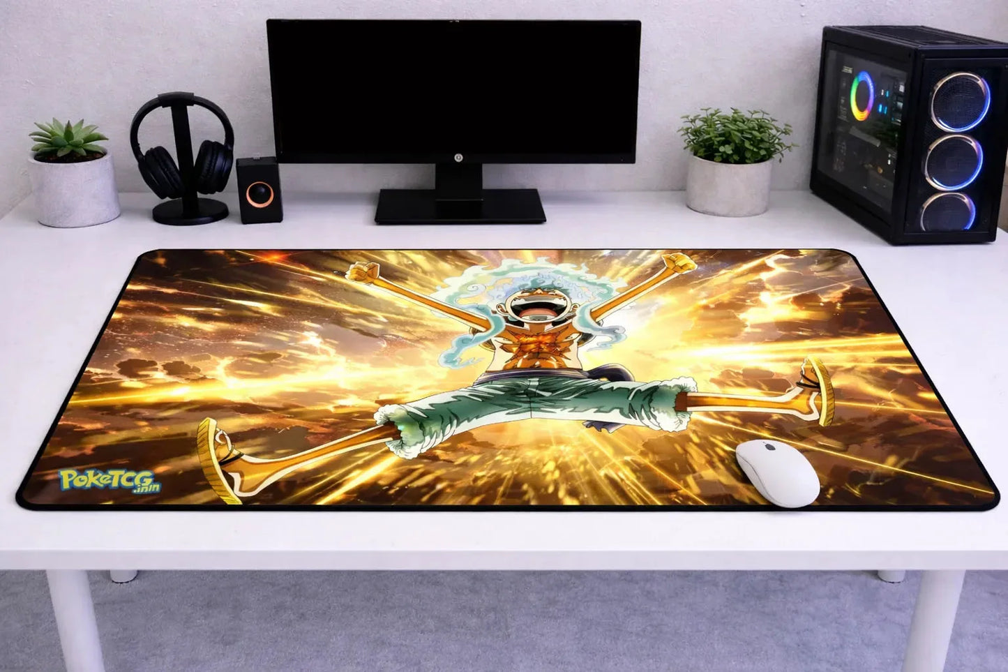 One Piece "Gear 5 Liberator" XXL Gaming Mousepad – 24" x 12" Aesthetic Desk Mat- Poketcg.in