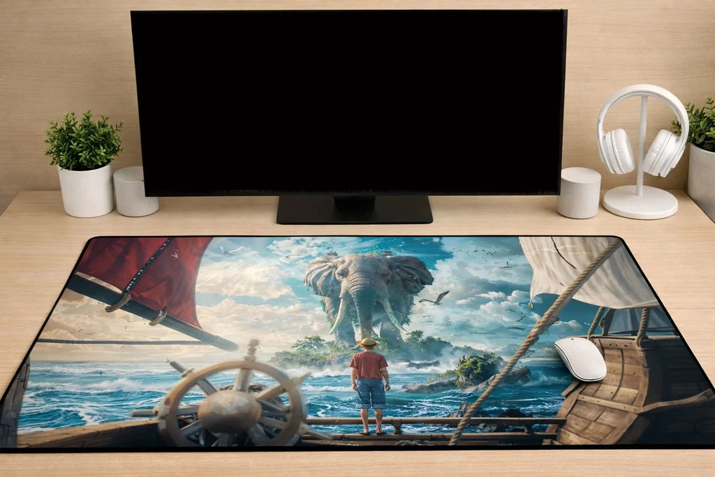 One Piece "Journey to Zunesha" XXL Gaming Mousepad – 24" x 12" Aesthetic Anime Desk Mat - Poketcg.in