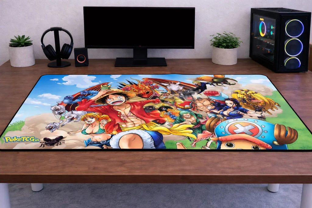 One Piece "Straw Hat Adventure" XXL Gaming Mousepad – 24" x 12" Aesthetic Desk Mat- Poketcg.in