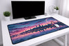 Aesthetic "Neon City Skyline" XXL Gaming Mousepad – 24" x 12" Lo-Fi Sunset Desk Mat - Poketcg.in