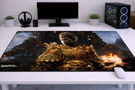 Black Myth: Wukong "The Destined One" XXL Gaming Mousepad – 24" x 12" Aesthetic Desk Mat- Poketcg.in