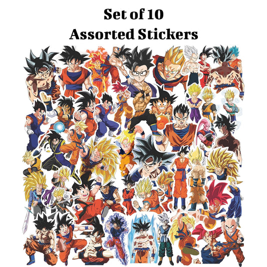 Dragon Ball Z Stickers Pack of 10 Assorted Anime Stickers | PokeTCG