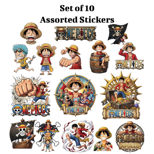 One Piece Stickers - Pack of 10 assorted stickers | PokeTCG