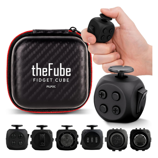 PILPOC theFube Fidget Cube – 6-Sided Stress Relief Infinity Cube for Kids & Adults