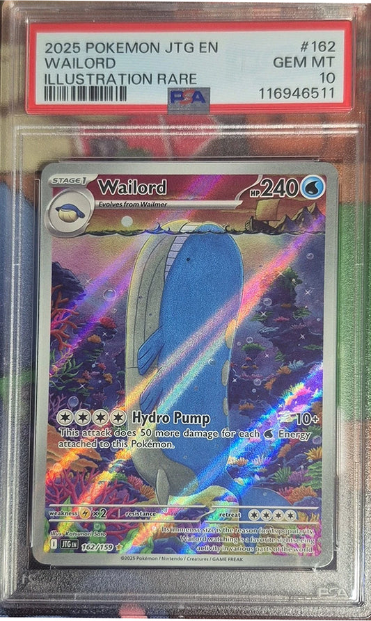 Pokemon Journey Together Illustration Wailord PSA 10 162/159  (English Version)