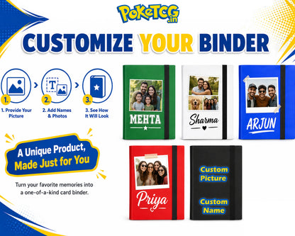 Personalized Photo TCG Binder – Custom Name 9 Pocket Trading Card Album