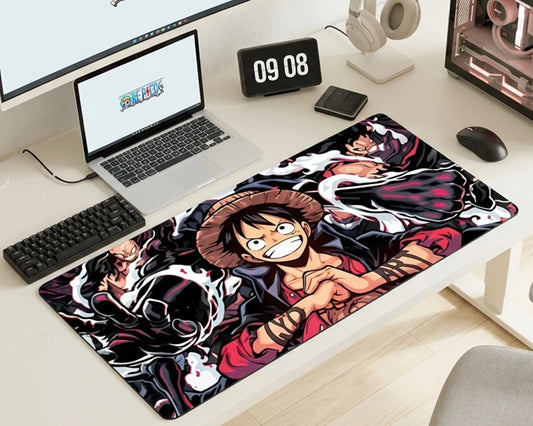 Luffy Power Up Mousepad Anime Desk Mat XL One Piece Haki Energy Gaming Mouse Pad Epic Action Design - PokeTCG