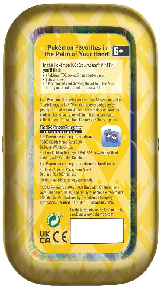Pokemon - Crown Zenith Mini Tin - Leon - Sealed