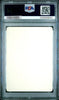 Trading card in a PSA protective case with a white back