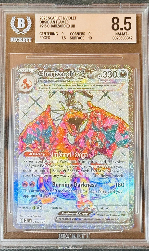 Charizard ex Ultra Rare 215/197 Obsidian Flames BGS 8.5 Pokémon Card