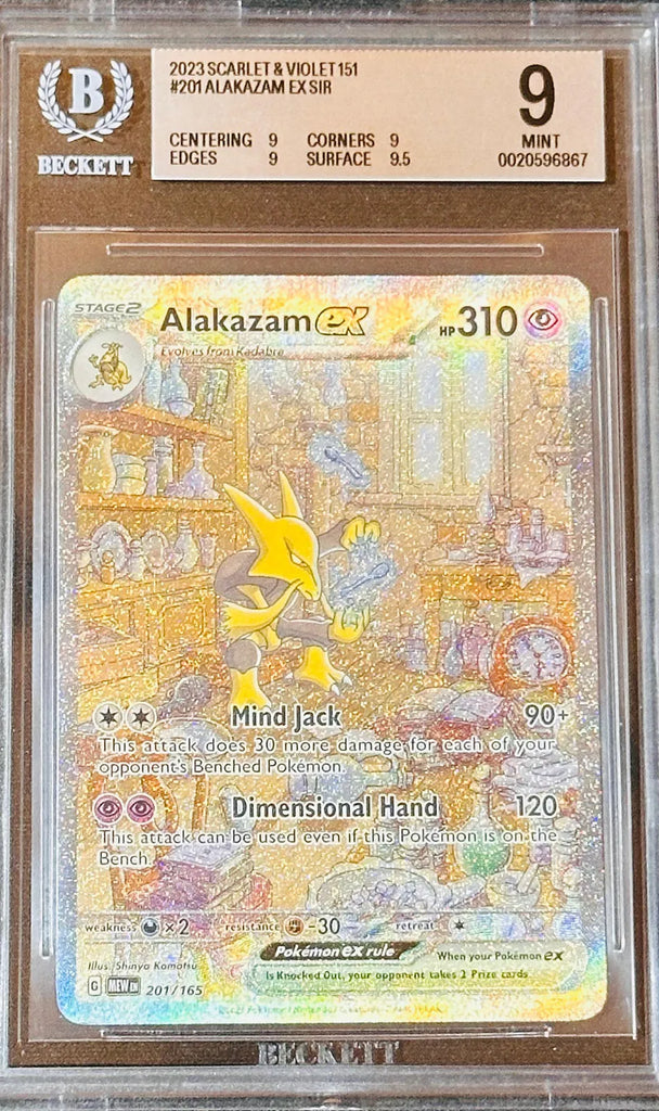 Alakazam ex SIR 201/165 Scarlet and Violet 151 BGS 9 Mint Pokémon Card