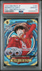 Trading card featuring Monkey D. Luffy from One Piece with PSC grading label