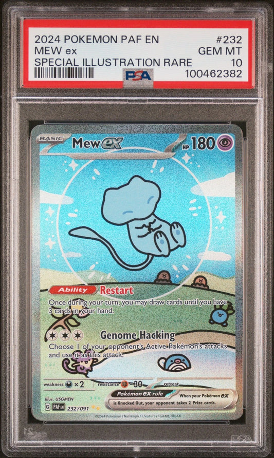 2024 POKEMON PAF EN SPECIAL ILLUSTRATION RARE #232 MEW EX PSA 10 (English Version)