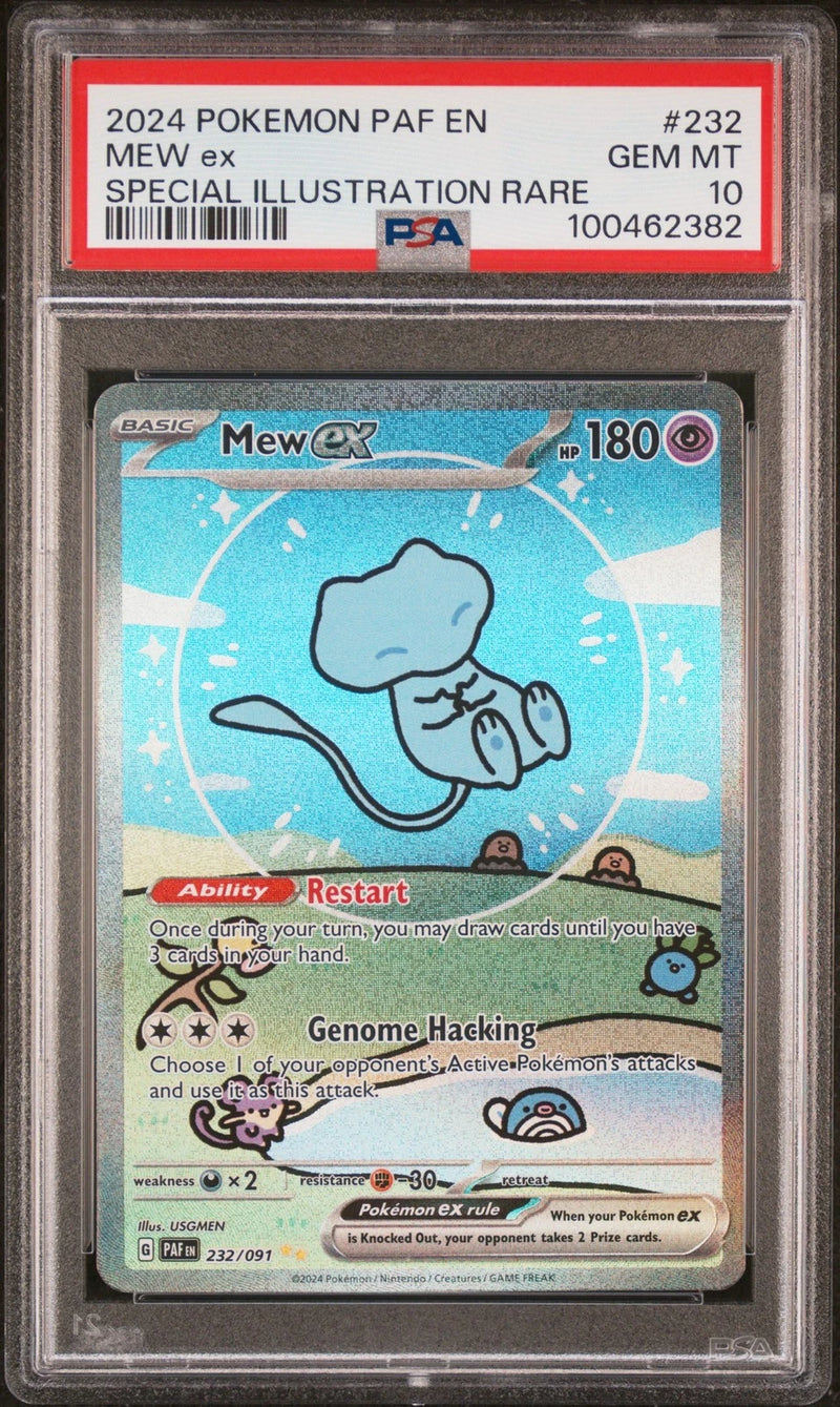 2024 POKEMON PAF EN SPECIAL ILLUSTRATION RARE #232 MEW EX PSA 10 (English Version)
