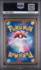 Pokémon trading card in a protective case with a PSA logo above it.