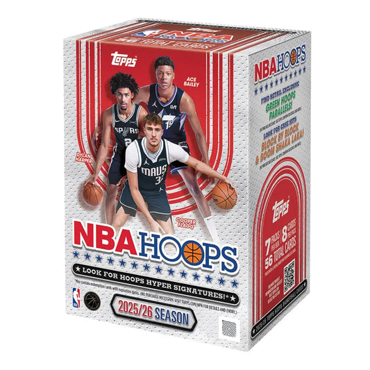 Topps NBA Hoops trading card pack with basketball players on the front