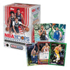 Topps NBA Hoops trading card pack and multiple cards on a white background