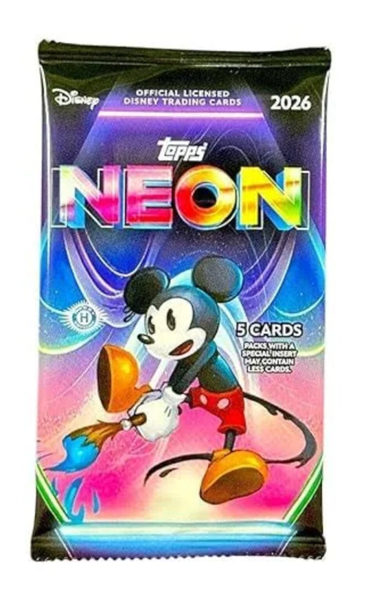 2026 Topps Disney Neon collectible trading card blaster box