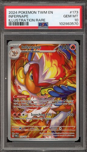 Pokemon Infernape Twilight Masquerade Illustration Rare #173 PSA 10 Gem Mint  (English Version)