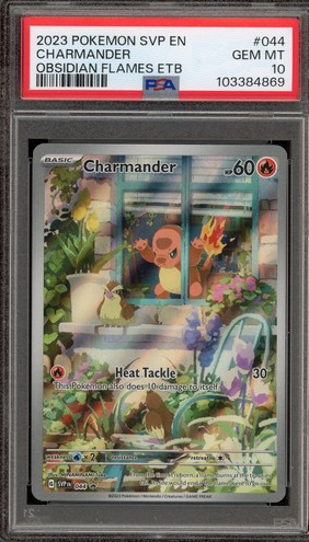Pokemon Charmander Obsidian Flames ETB Illustration Rare Promo SVP EN 044 PSA 10  (English Version)