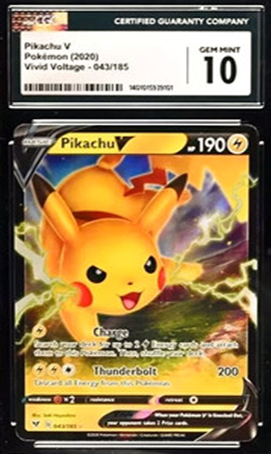Pokemon Pikachu V 043/185 Vivid Voltage English Gem Mint 10 (2020)  (English Version)