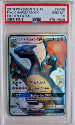 2019 Pokemon S&M #SV49 Full Art Charizard GX Hidden Fates PSA 10 Gem Mint  (English Version)