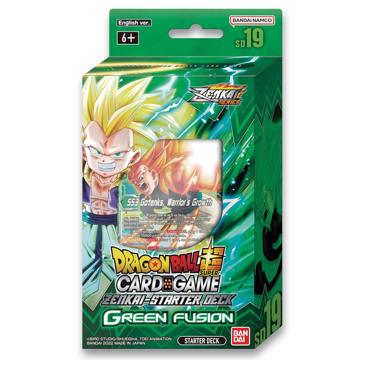 Bandai | Dragon Ball Super CG: Zenkai Series Starter Deck (SD19) – Green Fusion | Card Game | Ages 6+ | 1 Player