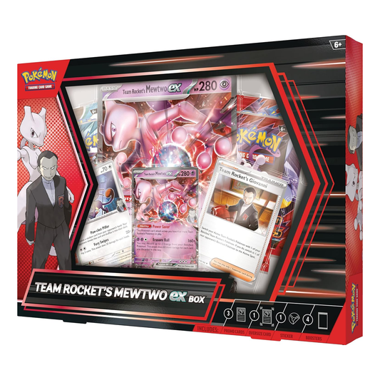 Pokemon TCG: Team Rocket’s Mewtwo ex Box - 4 Packs, Promos