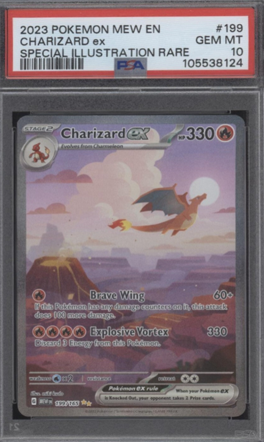 PSA 10 Charizard ex 199/165 Sv: Scarlet & Violet 151 HoloPSA 10 Charizard ex 199/165 Sv: Scarlet & Violet 151 Holo  (English Version)