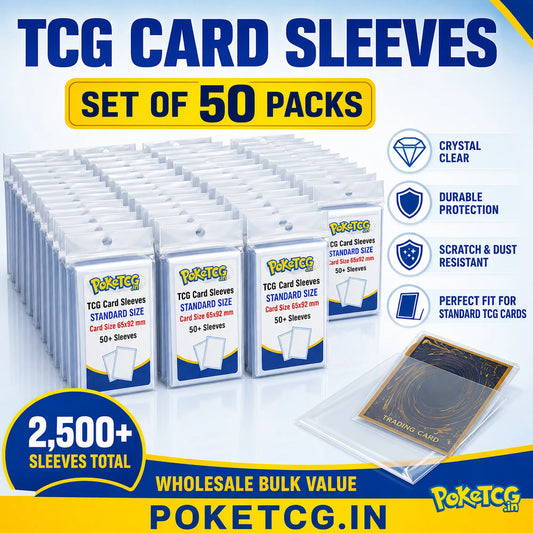 Ultra Clear Card Sleeves – 50+ Standard Size Protectors (Set of 50)