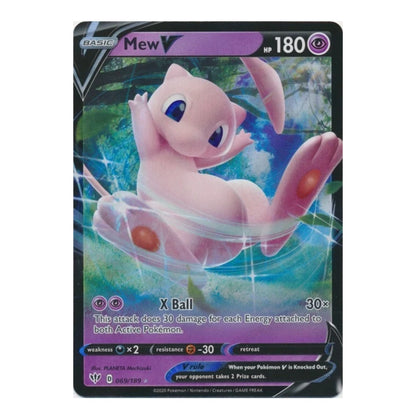 Mew V Holo Rare V 069/189 Darkness Ablaze Pokémon Card