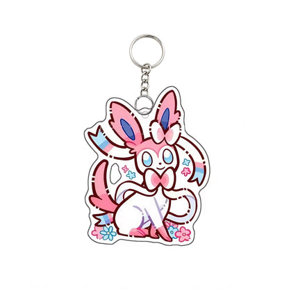 Pokémon Flareon Acrylic Keychain – Cute Anime Keyring
