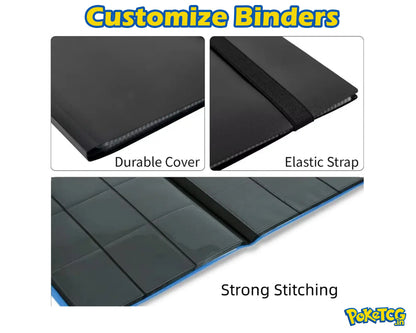 Custom 9 Pocket Trading Card Binder – Personalized Multi-Color Album with Strap