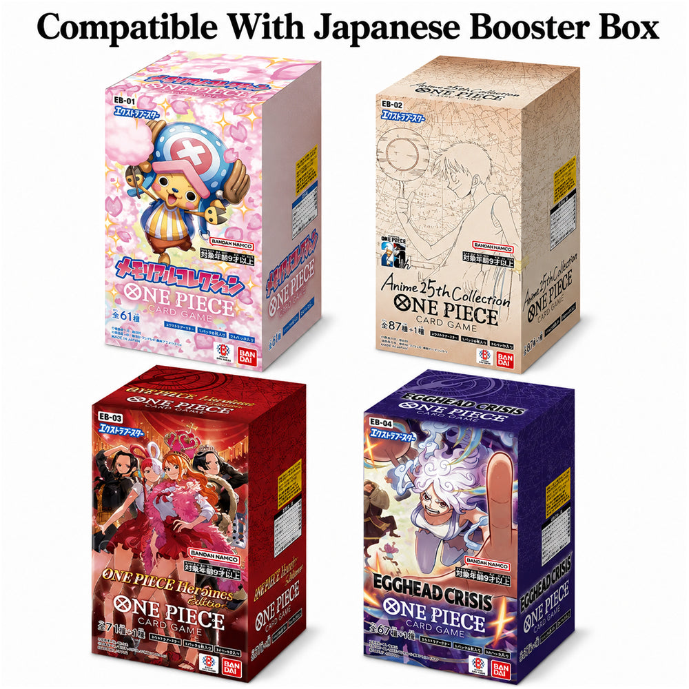 Premium Acrylic Case for Japanese One Piece Booster Boxes – Fits EB-01 to EB-04
