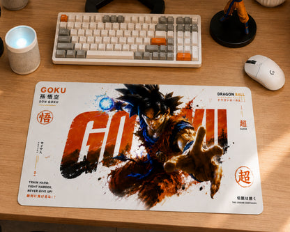 Dragon Ball Goku Super Saiyan Energy Gaming Mouse Pad Anime Warrior Design