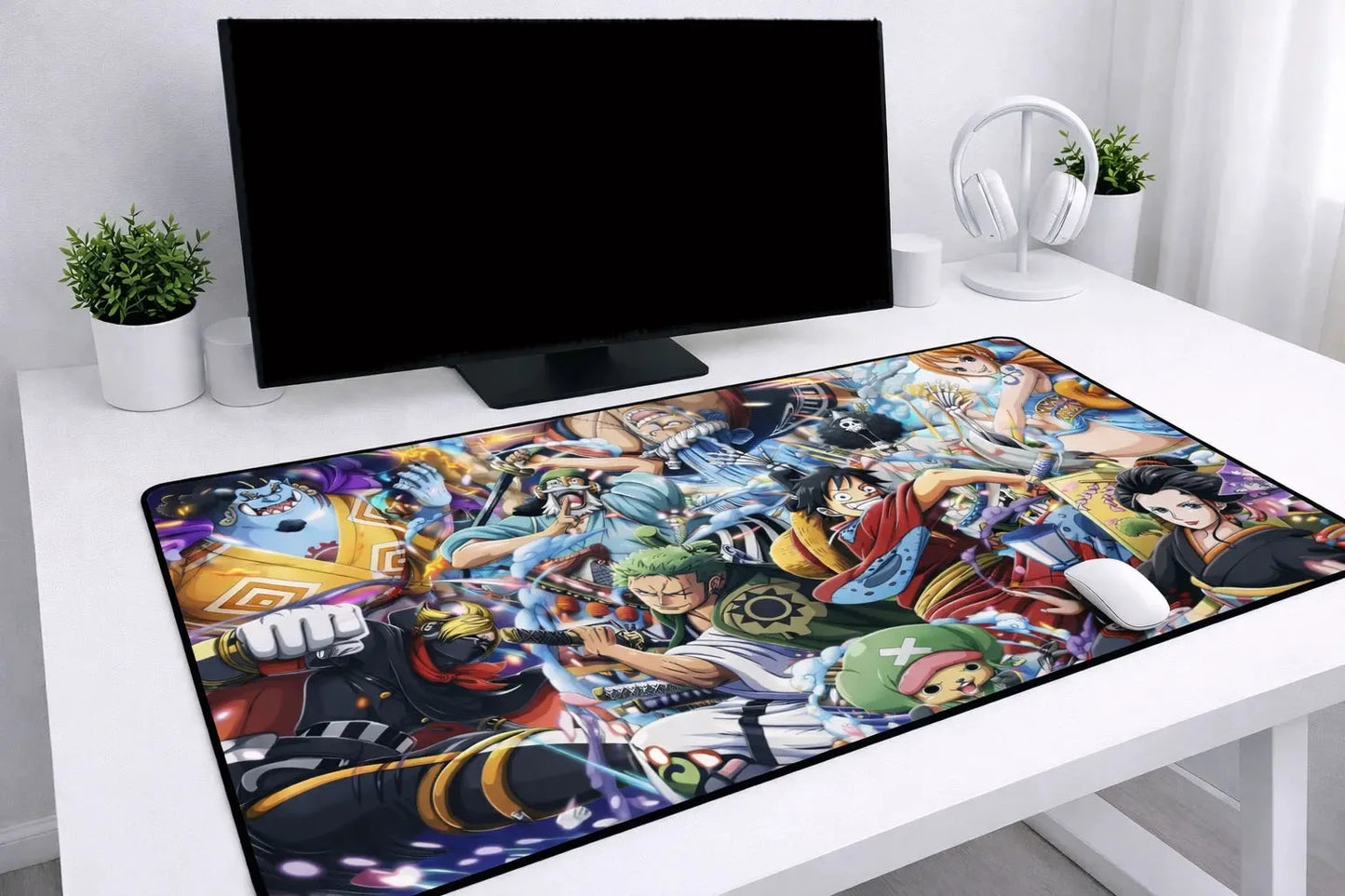 One Piece "Wano Country Alliance" XXL Gaming Mousepad – 24" x 12" Aesthetic Anime Desk Mat - Poketcg.in