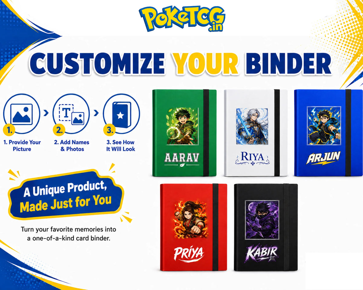 Personalized Photo TCG Binder – Custom Name 9 Pocket Trading Card Album