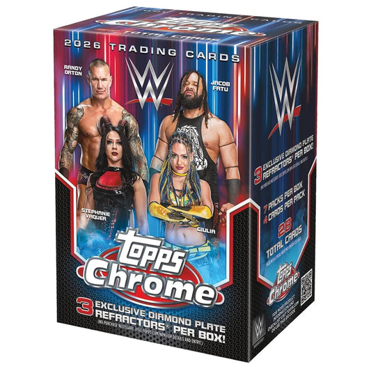 WWE 2026 Topps Chrome – Ultimate Blaster Box Collection (28 Cards)