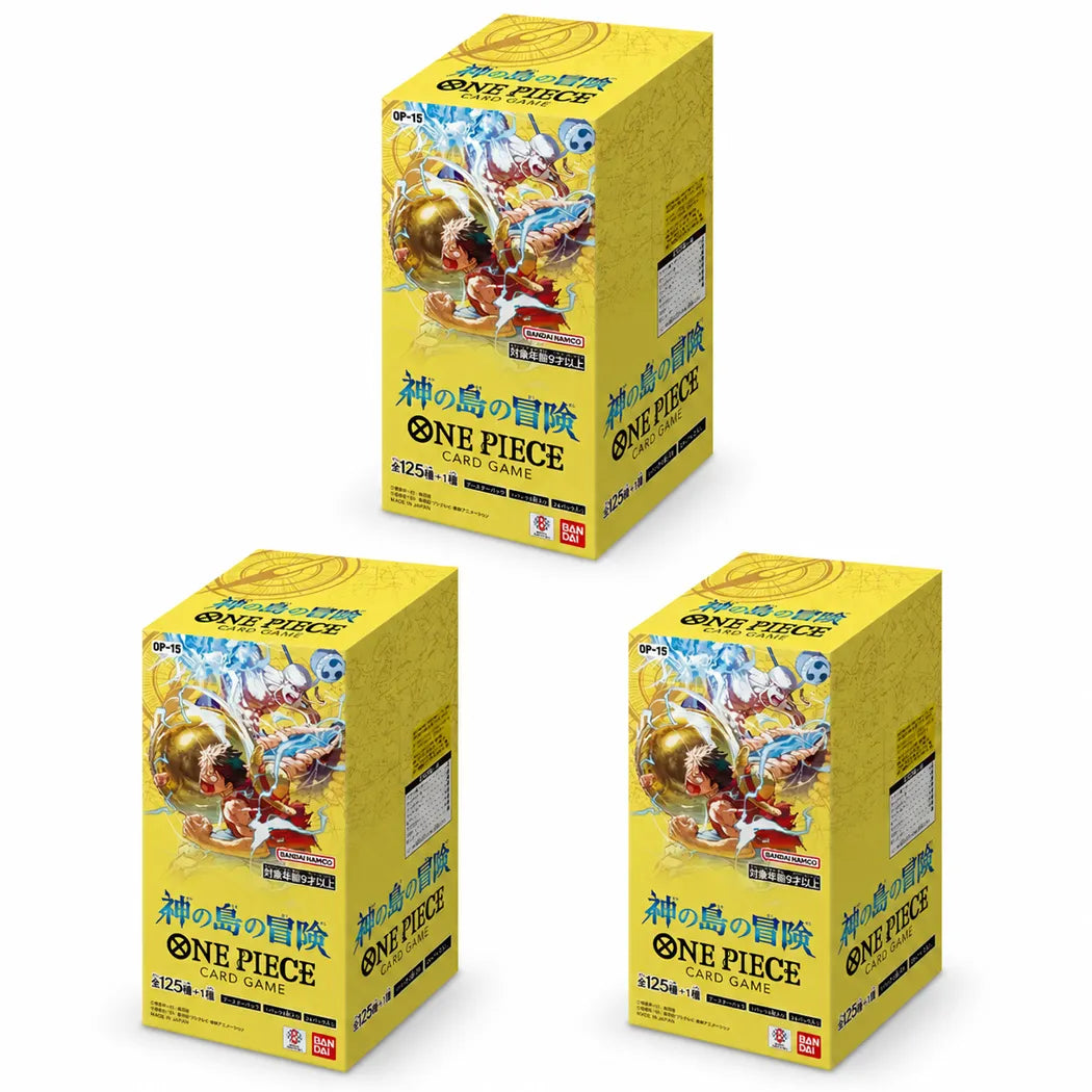 One Piece OP-15 Island of God Japanese Booster Box (3 Boxes)