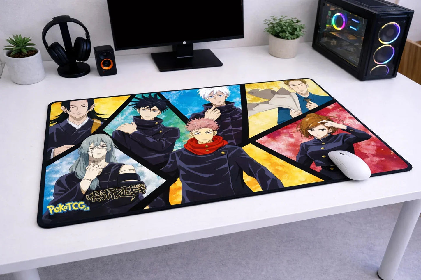 Jujutsu Kaisen "Cursed Clash" XXL Gaming Mousepad – 24" x 12" Aesthetic Desk Mat - Poketcg.in