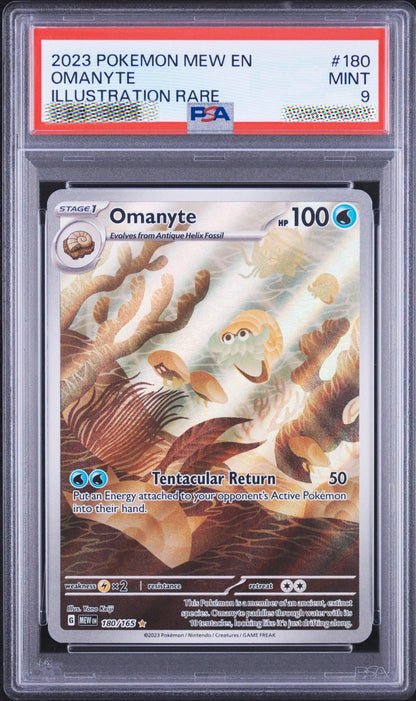 PSA 9 Omanyte 180/165 Illustration Rare Pokémon 151 Card 2023