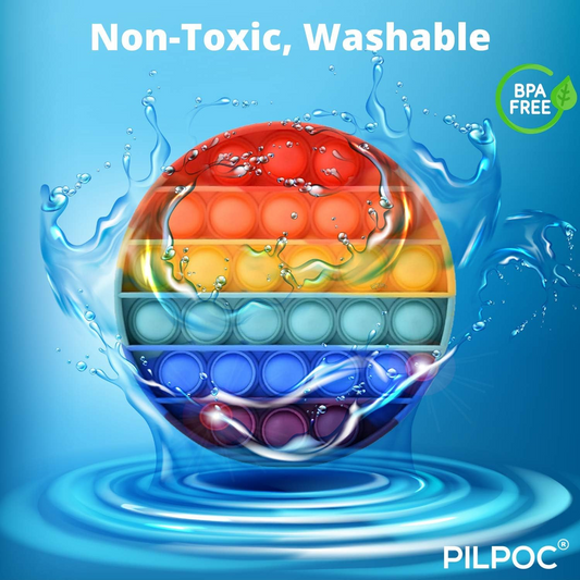 PILPOC Pop Its Fidget Toys Pack – Push Pop Bubble Sensory Stress Reliever for Kids, Anxiety Relief & Focus Play for Boys