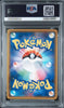 A graded PSA Pokémon card in a clear plastic grading case, featuring a blue card back with the Pokémon logo, a Pokéball illustration, and a black PSA header with a QR code.