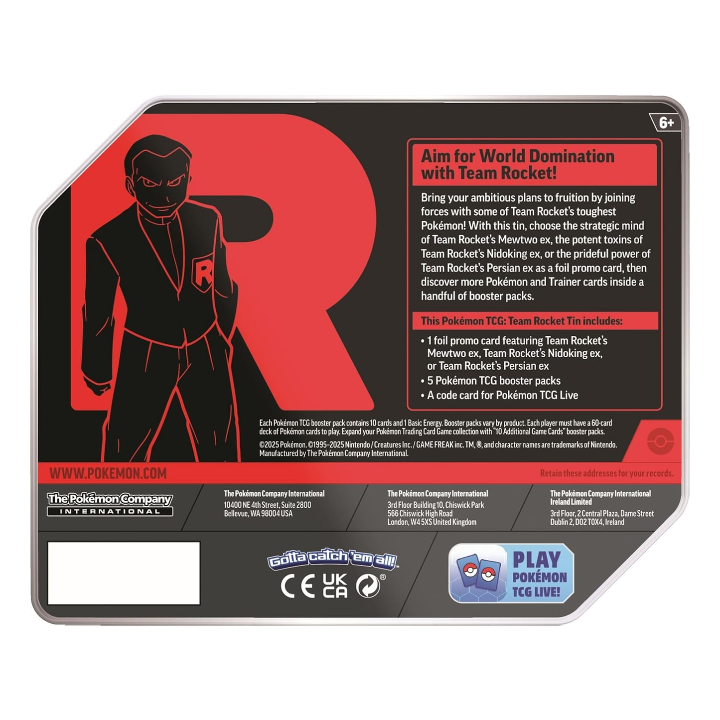 Pokémon TCG: Team Rocket Tin