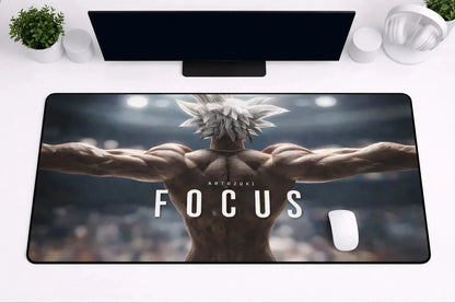 Dragon Ball "Ultra Instinct Focus" XXL Gaming Mousepad – 24" x 12" Aesthetic Gym Motivation Desk Mat - Poketcg.in